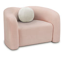 Manufacturer Color_Pink -- Kali Pink Faux Shearling Teddy Fabric Upholstered Chair IMAGE 1