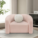  Manufacturer Color_Pink -- Kali Pink Faux Shearling Teddy Fabric Upholstered Chair IMAGE 2