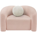  Manufacturer Color_Pink -- Kali Pink Faux Shearling Teddy Fabric Upholstered Chair IMAGE 4