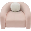  Manufacturer Color_Pink -- Kali Pink Faux Shearling Teddy Fabric Upholstered Chair IMAGE 5