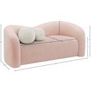  Manufacturer Color_Pink -- Kali 62" Pink Faux Shearling Teddy Fabric Upholstered Loveseat IMAGE 14