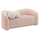  Manufacturer Color_Pink -- Kali 62" Pink Faux Shearling Teddy Fabric Upholstered Loveseat IMAGE 1