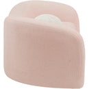  Manufacturer Color_Pink -- Kali 62" Pink Faux Shearling Teddy Fabric Upholstered Loveseat IMAGE 6