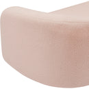 Meridian Kali Pink Faux Shearling Teddy Fabric Sofa IMAGE 10