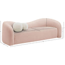  Manufacturer Color_Pink -- Kali 86" Pink Faux Shearling Teddy Fabric Upholstered Sofa IMAGE 14