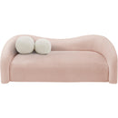  Manufacturer Color_Pink -- Kali 86" Pink Faux Shearling Teddy Fabric Upholstered Sofa IMAGE 5
