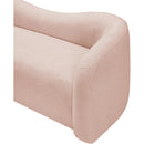 Meridian Kali Pink Faux Shearling Teddy Fabric Sofa IMAGE 7