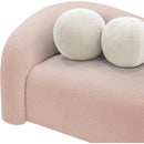  Manufacturer Color_Pink -- Kali 86" Pink Faux Shearling Teddy Fabric Upholstered Sofa IMAGE 8