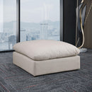  Manufacturer Color_Beige -- Meridian Comfy Fabric Ottoman IMAGE 2