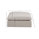  Manufacturer Color_Beige -- Meridian Comfy Fabric Ottoman IMAGE 5