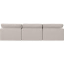  Manufacturer Color_Beige -- Meridian Comfy Fabric 3 pc Sectional IMAGE 3