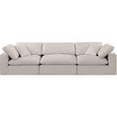  Manufacturer Color_Beige -- Meridian Comfy Fabric 3 pc Sectional IMAGE 4