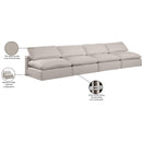  Manufacturer Color_Beige -- Meridian Comfy Fabric 4 pc Sectional IMAGE 10
