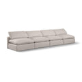  Manufacturer Color_Beige -- Meridian Comfy Fabric 4 pc Sectional IMAGE 1