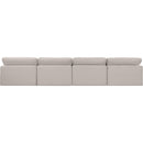 Manufacturer Color_Beige -- Meridian Comfy Fabric 4 pc Sectional IMAGE 3