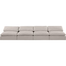  Manufacturer Color_Beige -- Meridian Comfy Fabric 4 pc Sectional IMAGE 4