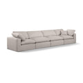  Manufacturer Color_Beige -- Meridian Comfy Fabric 4 pc Sectional IMAGE 1