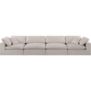  Manufacturer Color_Beige -- Meridian Comfy Fabric 4 pc Sectional IMAGE 4