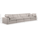  Manufacturer Color_Beige -- Meridian Comfy Fabric 4 pc Sectional IMAGE 9