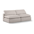  Manufacturer Color_Beige -- Meridian Comfy Fabric 2 pc Sectional IMAGE 1