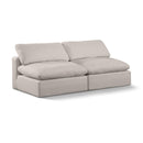  Manufacturer Color_Beige -- Meridian Comfy Fabric 2 pc Sectional IMAGE 1