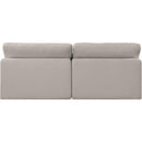  Manufacturer Color_Beige -- Meridian Comfy Fabric 2 pc Sectional IMAGE 3