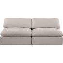  Manufacturer Color_Beige -- Meridian Comfy Fabric 2 pc Sectional IMAGE 4