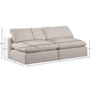  Manufacturer Color_Beige -- Meridian Comfy Fabric 2 pc Sectional IMAGE 9
