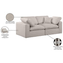  Manufacturer Color_Beige -- Meridian Comfy Fabric 2 pc Sectional IMAGE 10