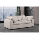  Manufacturer Color_Beige -- Meridian Comfy Fabric 2 pc Sectional IMAGE 2