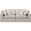  Manufacturer Color_Beige -- Meridian Comfy Fabric 2 pc Sectional IMAGE 4
