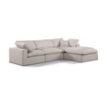  Manufacturer Color_Beige -- Meridian Comfy Fabric 4 pc Sectional IMAGE 1