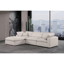  Manufacturer Color_Beige -- Meridian Comfy Fabric 4 pc Sectional IMAGE 3