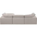 Manufacturer Color_Beige -- Meridian Comfy Fabric 4 pc Sectional IMAGE 5