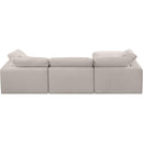  Manufacturer Color_Beige -- Meridian Comfy Fabric 4 pc Sectional IMAGE 6