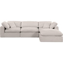  Manufacturer Color_Beige -- Meridian Comfy Fabric 4 pc Sectional IMAGE 8