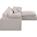  Manufacturer Color_Beige -- Meridian Comfy Fabric 4 pc Sectional IMAGE 9