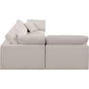  Manufacturer Color_Beige -- Meridian Comfy Fabric 4 pc Sectional IMAGE 10