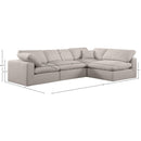  Manufacturer Color_Beige -- Meridian Comfy Fabric 4 pc Sectional IMAGE 15