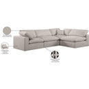  Manufacturer Color_Beige -- Meridian Comfy Fabric 4 pc Sectional IMAGE 16