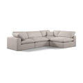 Manufacturer Color_Beige -- Meridian Comfy Fabric 4 pc Sectional IMAGE 1