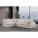  Manufacturer Color_Beige -- Meridian Comfy Fabric 4 pc Sectional IMAGE 3