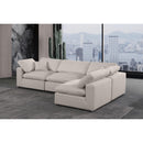  Manufacturer Color_Beige -- Meridian Comfy Fabric 4 pc Sectional IMAGE 4