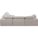  Manufacturer Color_Beige -- Meridian Comfy Fabric 4 pc Sectional IMAGE 5