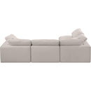  Manufacturer Color_Beige -- Meridian Comfy Fabric 4 pc Sectional IMAGE 6