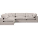  Manufacturer Color_Beige -- Meridian Comfy Fabric 4 pc Sectional IMAGE 7