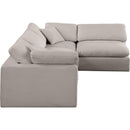  Manufacturer Color_Beige -- Meridian Comfy Fabric 4 pc Sectional IMAGE 9