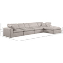  Manufacturer Color_Beige -- Meridian Comfy Fabric 5 pc Sectional IMAGE 15