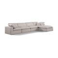  Manufacturer Color_Beige -- Meridian Comfy Fabric 5 pc Sectional IMAGE 1