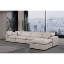  Manufacturer Color_Beige -- Meridian Comfy Fabric 5 pc Sectional IMAGE 4